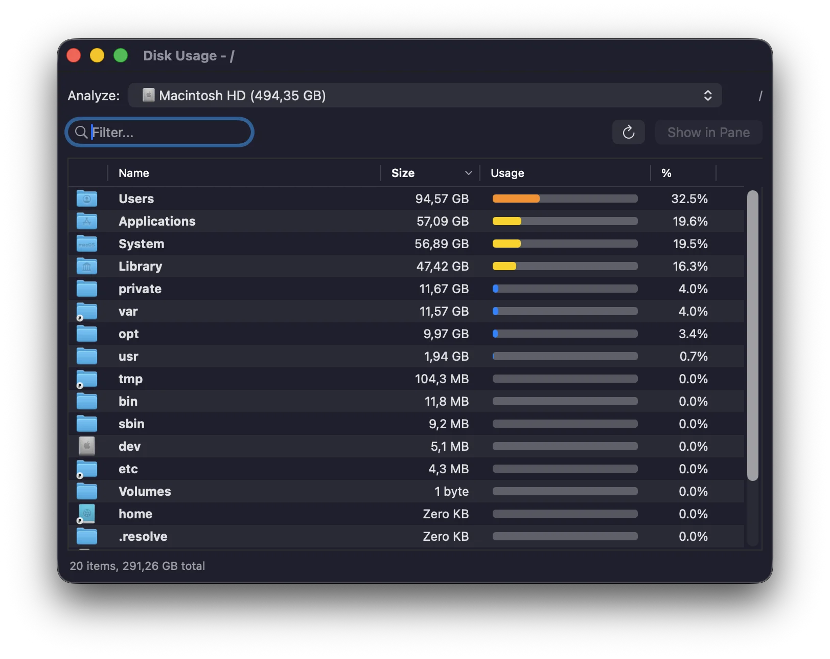 Disk Usage Analyzer
